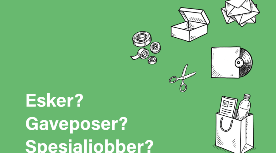 gronn-bilde-med-ord-som-reklamerer-for-hva-vinn-kan-hjelpe-med-og-figurer-som-saks-teip-konvolutter-og-gaveposer-1